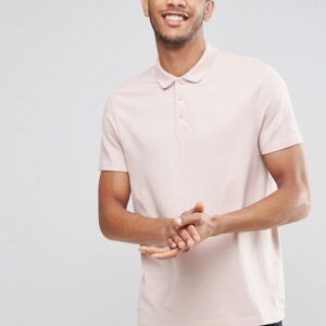 Asos Skater Fit polo shirt in pink.