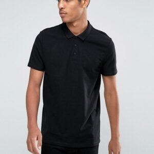 A man wearing a Skater Fit In Black polo shirt.